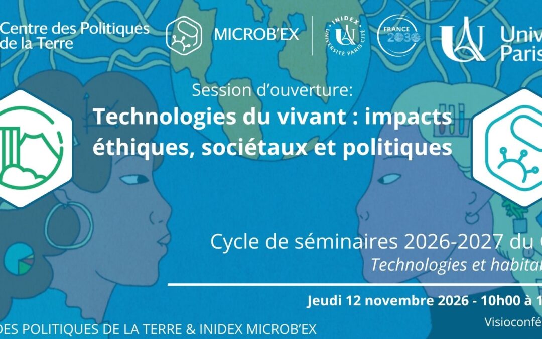 Séminaire CPT: Technologies du vivant : impacts éthiques, sociétaux et politiques – 12 novembre 2026